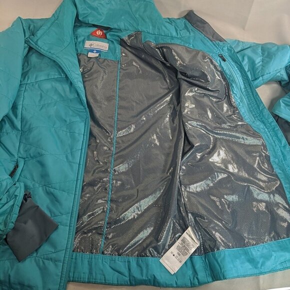 Columbia Morning Light Teal Blue Jacket Omni-Heat Women Large L Insulated XL5962 - Picture 13 of 15